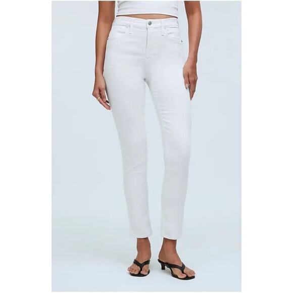 NWT Madewell Womens Stovepipe Jeans Purest White Size 27 - Picture 2 of 16